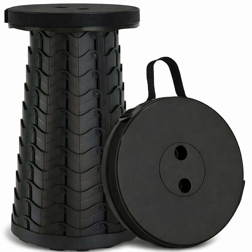 Tabouret Télescopique Pliable Multi-Couleurs - L'Assise Pratique & Portable